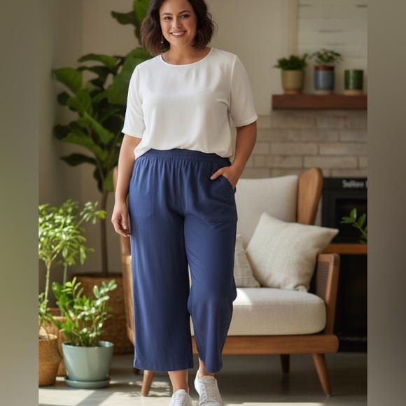 Fresh Produce Blue Palazo XL pants - Picture 10 of 10